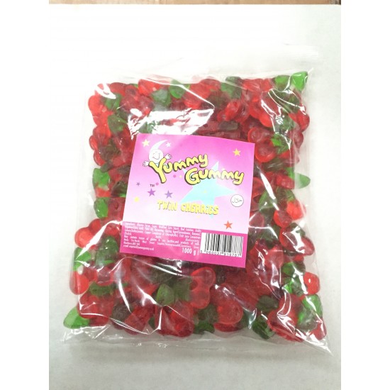 Yummy Gummy Twin Cherry 1Kg Bag