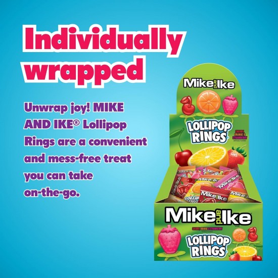 Mike & Ike Lollipop Rings 0.42oz (12g)