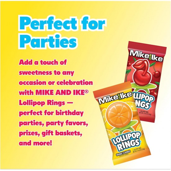 Mike & Ike Lollipop Rings 0.42oz (12g)