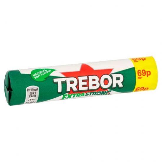 Trebor Extra Strong peppermint £0.60pm 40x41.3g