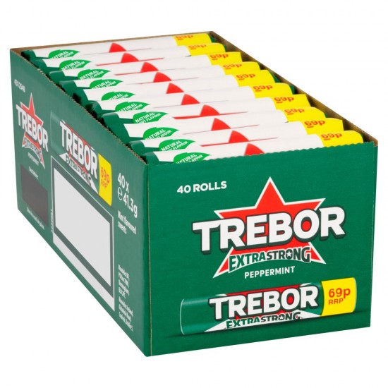 Trebor Extra Strong peppermint £0.60pm 40x41.3g