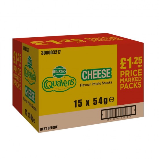 Walkers Quavers Cheese Snacks £1.25 RRP PMP 54g