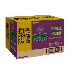 Walkers Monster Munch Pickled Onion Snacks £1.25 RRP PMP 72g