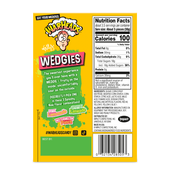 Warheads Wedgies Theatre Box 99g(Best Before:01/06/2025)